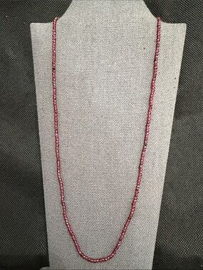 Vintage Mango Tree Gold Tone Garnet Tiny beaded necklace
